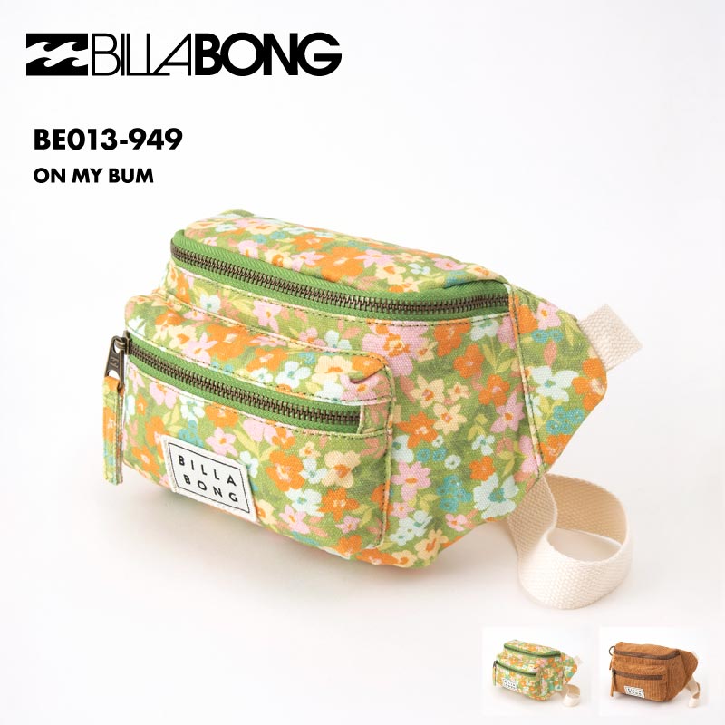 BILLABONG/ビラボン レディース ボディバッグ ON MY BUM 2024 SPRING BE013-949 ウェストポーチ ウエストバッグ サーフィン サーフバッグ 女性 コーデュロイ おしゃれ ロゴ ブランド 女性用