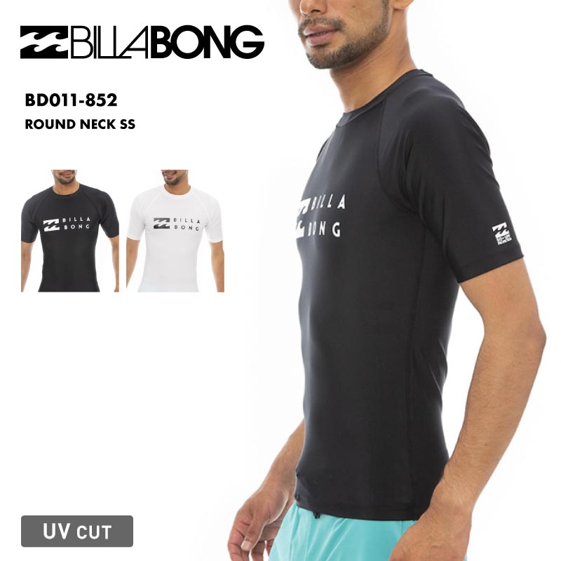 BILLABONG/ビラボン メンズ 半袖 Tシャツラッシュガード ROUND NECK SS 2023 SPRING BD011-852 UPF50+ UVカット ロゴ カットソー 春夏 半そで トップス ブランド 日焼け防止 水陸両用 男性用【メール便発送 24SS-05】