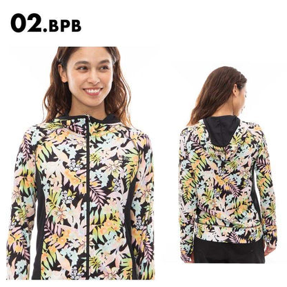 BILLABONG/ビラボン レディース ジップ フード 長袖 ラッシュガード SURF CAPSULE ZIP UP HOODED RASHGUARD 2024 SPRING BE013-860 ラッシュパーカー おしゃれ かわいい 体型カバー UVカット 紫外線対策 日焼け防止 ビーチ 海 ブランド 女性用【メール便発送 24SS-09】