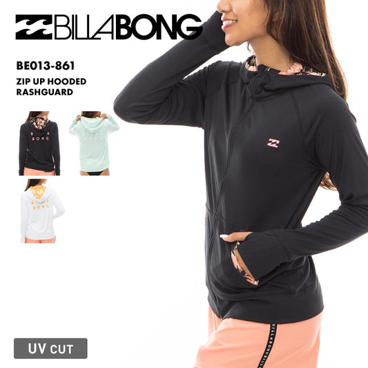 BILLABONG/ビラボン レディース ジップ フード 長袖 ラッシュガード ZIP UP HOODED RASHGUARD 2024 SPRING BE013-861 ラッシュパーカー おしゃれ かわいい 体型カバー UVカット 紫外線対策 日焼け防止 ビーチ 海 ブランド 女性用【メール便発送 24SS-09】