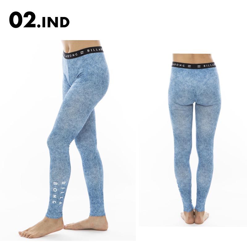 BILLABONG/ビラボン レディース レギンス LOGO BAND UV LEGGINGS 2024 SPRING BE013-410 ラッシュガード 水着 体型カバー UVカット 紫外線対策 日焼け防止 シンプル おしゃれ かわいい ブランド 女性用【メール便発送 24SS-09】