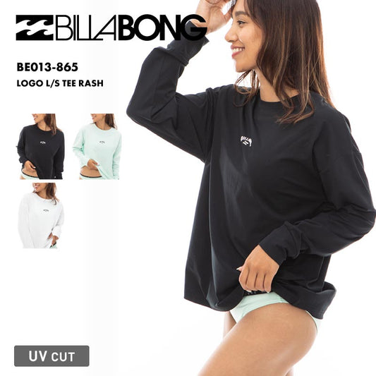 BILLABONG/ビラボン レディース 長袖 ラッシュガード LOGO L/S TEE RASH 2024 SPRING BE013-865 Tシャツ ティーシャツ 水着 体型カバー UVカット おしゃれ かわいい シンプル 紫外線対策 日焼け防止 女性用【メール便発送 24SS-09】