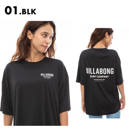 BILLABONG/ビラボン レディース 半袖 ラッシュガード LOGO BIG RASH TEE 2024 SPRING BE013-859 Tシャツ ティーシャツ 水着 体型カバー UVカット おしゃれ かわいい シンプル 紫外線対策 日焼け防止 女性用【メール便発送 24SS-09】