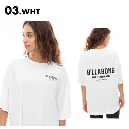 BILLABONG/ビラボン レディース 半袖 ラッシュガード LOGO BIG RASH TEE 2024 SPRING BE013-859 Tシャツ ティーシャツ 水着 体型カバー UVカット おしゃれ かわいい シンプル 紫外線対策 日焼け防止 女性用【メール便発送 24SS-09】