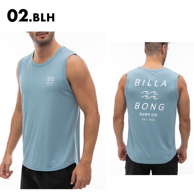 BILLABONG/ビラボン メンズ タンクトップ ラッシュガード RASH TANK 2024 SUMMER BE01A-854 水着 水陸両用 UVカット ノースリーブ UPF50+ 紫外線カット バックプリント ブランド 正規品 男性用【メール便発送 24SS-10】