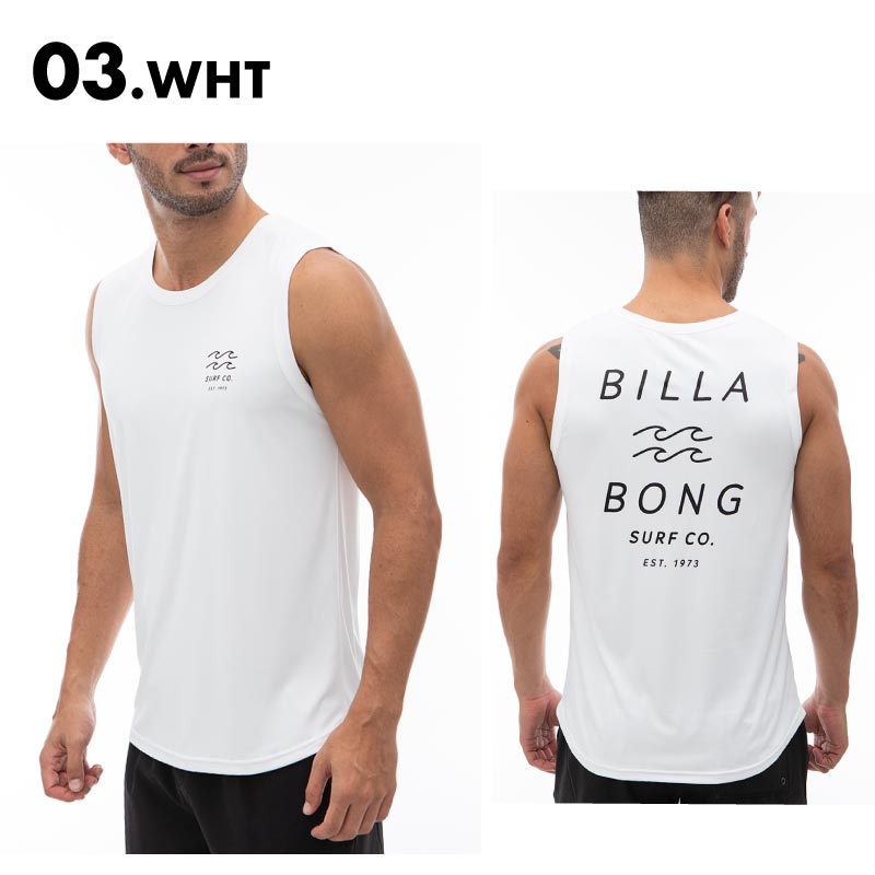 BILLABONG/ビラボン メンズ タンクトップ ラッシュガード RASH TANK 2024 SUMMER BE01A-854 水着 水陸両用 UVカット ノースリーブ UPF50+ 紫外線カット バックプリント ブランド 正規品 男性用【メール便発送 24SS-10】