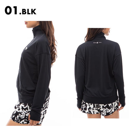 BILLABONG/ビラボン レディース 長袖 ジップ ラッシュガード HIGH NECK LOOSE LS RASHGUARD 2024 SUMMER BE01C-851 水着 UVカット フードなし 紫外線対策 カットソー トップス UPF50+ ブランド 正規品 女性用【メール便発送 24SS-10】