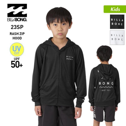 BILLABONG/빌라본 키즈 러쉬 가드 파커 BD015-852 러쉬 파커 지퍼 업 후드 첨부 UV컷 UPF50+ 긴 소매 풀 해수욕 비치 주니어 어린이용 어린이용 소년용 