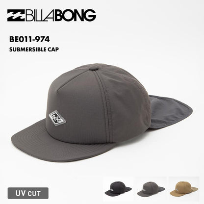 BILLABONG/ビラボン メンズ サーフハット キャップ SUBMERSIBLE CAP 2024 SPRING BE011-974 水陸両用 日よけ 撥水加工 メッシュ サンシェード 紫外線対策 サーフィン ロゴ ブランド