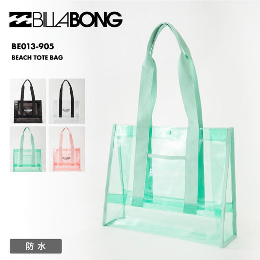 BILLABONG/ビラボン レディース ビーチバッグ BEACH TOTE BAG 2024 SPRING BE013-905 透明 透明バッグ クリアバッグ トートバッグ 肩掛けバッグ 大きめ PVCクリア素材 ロゴ ブランド 女性用