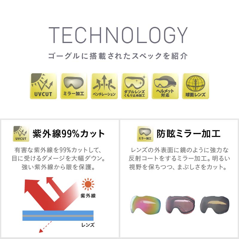 UV 구면 고글 스노우 고글 주니어 PONTAPES PNKID-681 