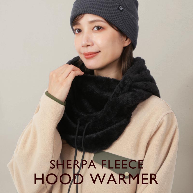 Cold protection bonding hood warmer snow wear men's women's namelessage age-72FB 