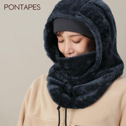 Cold protection bonding hood warmer snow wear men's women's namelessage age-72FB 