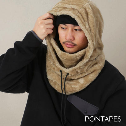 Cold protection bonding hood warmer snow wear men's women's namelessage age-72FB 