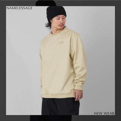 スノーボードウェア ソフトシェル メンズ レディース トレーナー クルーネック スノーインナー フリース スキーウェア スノーウェア 4層 撥水 防風 保温 透湿  namelessage/ネームレスエイジ NALY-1913