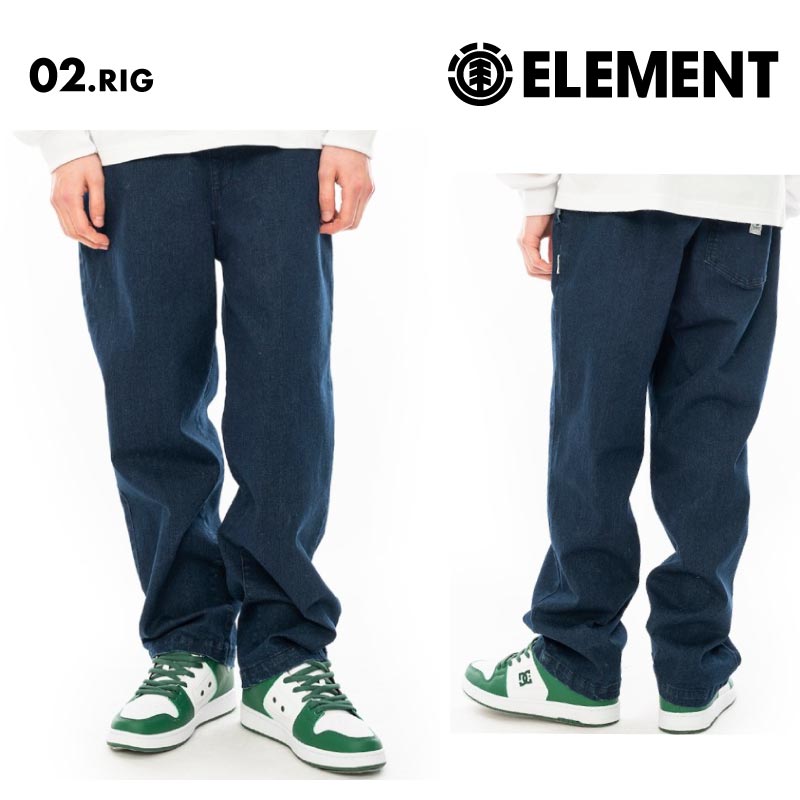 ELEMENT/エレメント メンズ スケートボードパンツ リラックス ワイド SHOD PANTS STD DENIM 2024 FALL の通販| OC  STYLE公式ストア