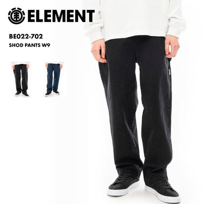 ELEMENT/エレメント メンズ スケートボードパンツ リラックス ワイド SHOD PANTS W9 2024 FALL BE022-702 ロングパンツ 長ズボン デニム 伸縮 ロゴ ブランド 正規品 男性用 ロゴ ワイドシルエット