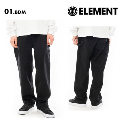 ELEMENT/エレメント メンズ スケートボードパンツ リラックス ワイド SHOD PANTS W9 2024 FALL BE022-702 ロングパンツ 長ズボン デニム 伸縮 ロゴ ブランド 正規品 男性用 ロゴ ワイドシルエット