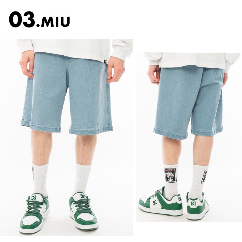 ELEMENT/エレメント メンズ スケートボードパンツ デニム SHOD SHORTS STD 2024 SPRING ショートパンツ ハーフパンツ 短パン スケーター BE021-600