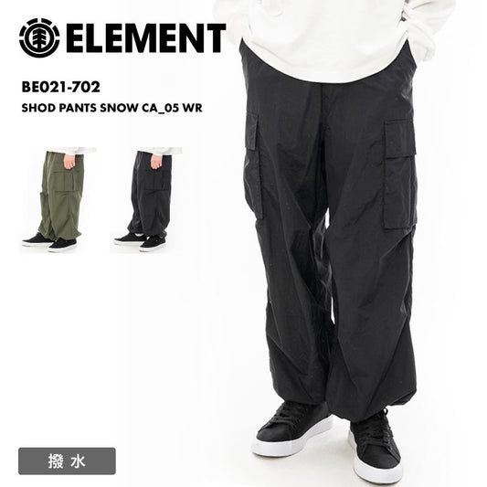 ELEMENT/エレメント メンズ スケートボードパンツ 撥水 SHOD PANTS SNOW CA_05 WR 2024 SPRING カーゴパンツ 撥水パンツ スケーター ロングパンツ BE021-702