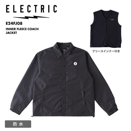 ELECTRIC/エレクトリック メンズ スノージャケット INNER FLEECE COACH JACKET 2024FALL/WINTER E24FJ08 スノボウェア スノーボードウェア スキーウェア ボードウェア 防寒 ブランド おしゃれ 男性用