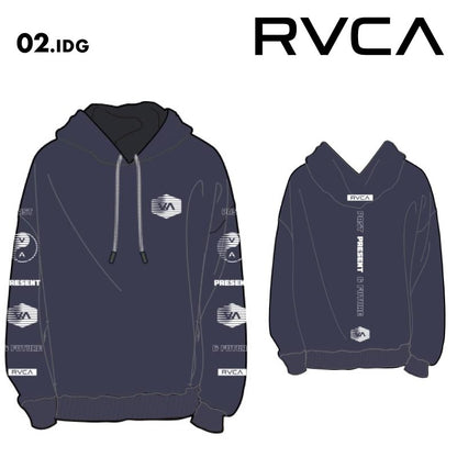 RVCA/ルーカ メンズ 撥水 パーカー ELEMENT STREAKS HD 2024 HOLIDAY BE04B-017 長袖 フード付き フーディ 長そで 秋冬 防風 スキー スノボ 男性用 防寒 男性用