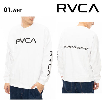 RVCA/ルーカ メンズ 長袖 Tシャツ BIG RVCA LT 2024 FALL＆WINTER  BE042-059 ロンT ビッグシルエット ルーズシルエット コットン ロンティー トップス ロゴ ブランド 秋冬 男性用 男性用【メール便発送 24FW-03】