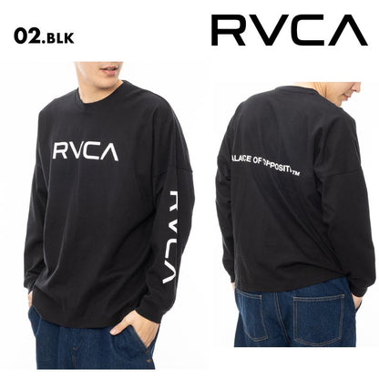 RVCA/ルーカ メンズ 長袖 Tシャツ BIG RVCA LT 2024 FALL＆WINTER  BE042-059 ロンT ビッグシルエット ルーズシルエット コットン ロンティー トップス ロゴ ブランド 秋冬 男性用 男性用【メール便発送 24FW-03】