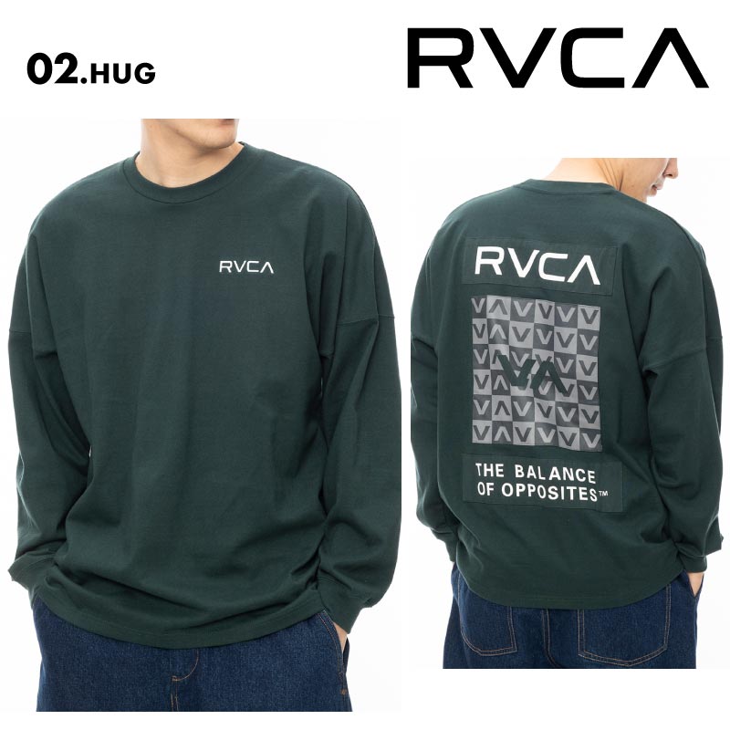 RVCA/ルーカ メンズ 長袖 Tシャツ PATCH BALANCE LT 2024 FALL＆WINTER  BE042-060 ロンT ビッグシルエット ルーズシルエット コットン ロンティー トップス ロゴ ブランド 秋冬 男性用 男性用【メール便発送 24FW-03】