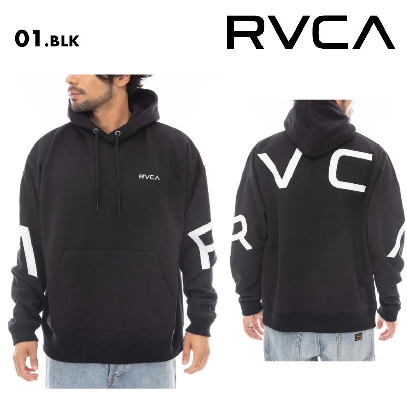 RVCA/ルーカ メンズ パーカー FAKE RVCA HD 2024 FALL＆WINTER  BE042-005 プルオーバー ビッグシルエット 裏起毛 厚手 フーディ フード付き ロゴ 柔らかい 秋冬 男性用 男性用