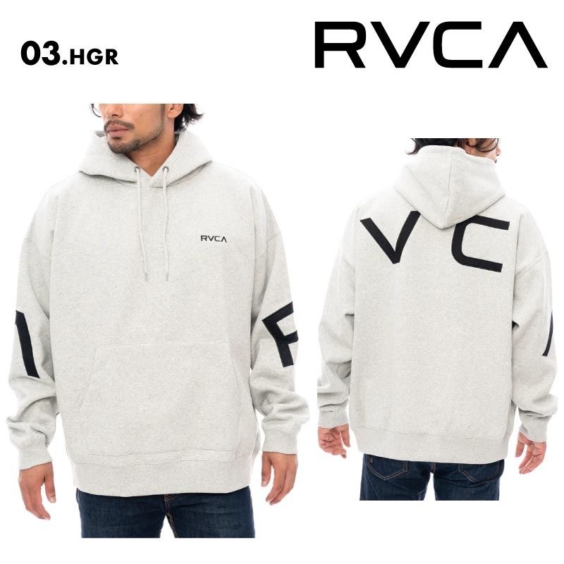 RVCA/ルーカ メンズ パーカー FAKE RVCA HD 2024 FALL＆WINTER  BE042-005 プルオーバー ビッグシルエット 裏起毛 厚手 フーディ フード付き ロゴ 柔らかい 秋冬 男性用 男性用