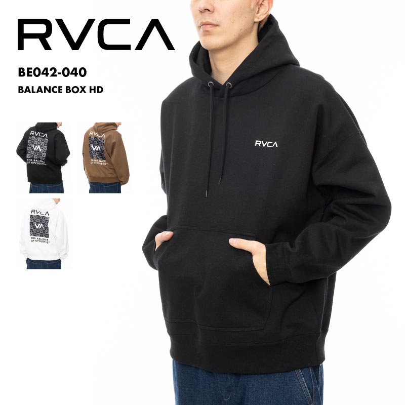 RVCA/ルーカ メンズ パーカー BALANCE BOX HD 2024 FALL＆WINTER  BE042-040 プルオーバー ビッグシルエット ルーズシルエットシルエット フード付き フーディ ロゴ ロゴ ブランド 秋冬 男性用 男性用