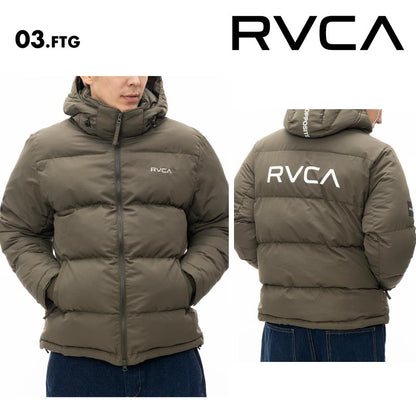 RVCA/ルーカ メンズ アウター RVCA PUFFER JACKET 2024 FALL＆WINTER  BE042-767 ジャケット フード着脱可能 ドローコード 二重袖リブ 撥水 防寒 暖かい パファージャケット 秋冬 男性用 男性用