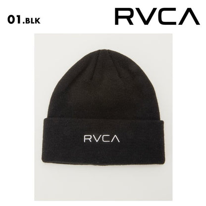 RVCA/ルーカ メンズ ニット帽 DOUBLE FACE BEANIE 2024 FALL＆WINTER  BE042-948 ビーニー 帽子 スノーボード スキー ニットキャップ 防寒 リブ編み カフビーニー ロゴ 男性用 男性用【メール便発送 24FW-03】