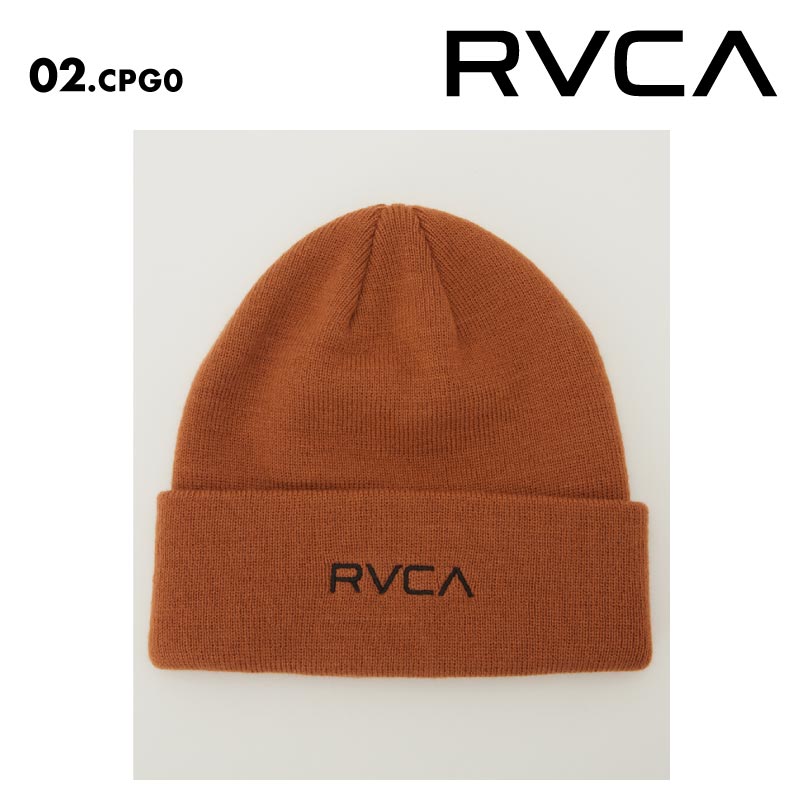 RVCA/ルーカ メンズ ニット帽 DOUBLE FACE BEANIE 2024 FALL＆WINTER  BE042-948 ビーニー 帽子 スノーボード スキー ニットキャップ 防寒 リブ編み カフビーニー ロゴ 男性用 男性用【メール便発送 24FW-03】