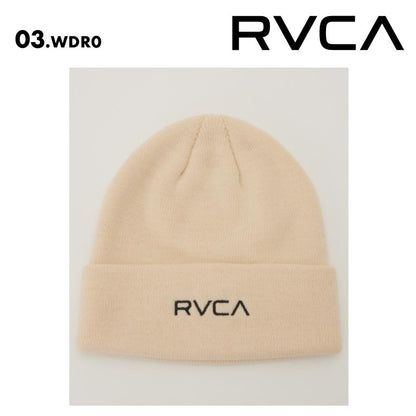 RVCA/ルーカ メンズ ニット帽 DOUBLE FACE BEANIE 2024 FALL＆WINTER  BE042-948 ビーニー 帽子 スノーボード スキー ニットキャップ 防寒 リブ編み カフビーニー ロゴ 男性用 男性用【メール便発送 24FW-03】