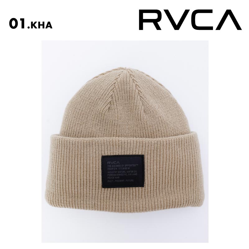 RVCA/ルーカ メンズ ニット帽 REVERSIBLE BEANIE 2024 FALL＆WINTER  BE042-950 ビーニー 帽子 リバーシブル ボーダー リブ編み スキー スノボ 帽子 ロゴ 秋冬 男性用【メール便発送 24FW-03】