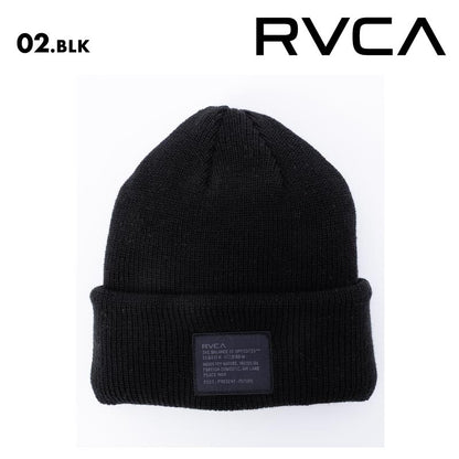 RVCA/ルーカ メンズ ニット帽 REVERSIBLE BEANIE 2024 FALL＆WINTER  BE042-950 ビーニー 帽子 リバーシブル ボーダー リブ編み スキー スノボ 帽子 ロゴ 秋冬 男性用【メール便発送 24FW-03】