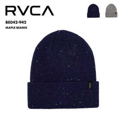 RVCA/ルーカ メンズ ニット帽 MAPLE BEANIE 2024 FALL＆WINTER  BE042-942 ビーニー 帽子 スノーボード スキー ニットキャップキャップ 防寒 リブ編み カフビーニー ロゴ 秋冬 男性用【メール便発送 24FW-03】