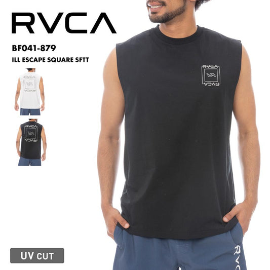 RVCA/ルーカ メンズ タンクトップ ラッシュガード ILL ESCAPE SQUARE SFTT 25 SPRING BF041-879 速乾 UVカット ノースリーブ UPF50 グラフィック ゆったり ルーズ オーバー プール ビーチ 男性用[メール便発送 25SS-03]