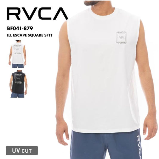 RVCA/ルーカ メンズ タンクトップ ラッシュガード ILL ESCAPE SQUARE SFTT 25 SPRING BF041-879 速乾 UVカット ノースリーブ UPF50 グラフィック ゆったり ルーズ オーバー プール ビーチ 男性用[メール便発送 25SS-03]