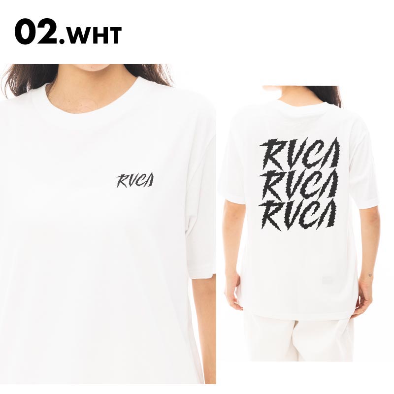 RVCA/ルーカ レディース 半袖 Ｔシャツ SPIRIT ST 2024 SPRING BE043-213 ティーシャツ バックプリント カジュアル クルーネック ブラック ホワイト ブランド おしゃれ 春夏 正規品 女性用【メール便発送 24SS-03】