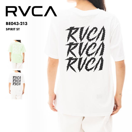 RVCA/ルーカ レディース 半袖 Ｔシャツ SPIRIT ST 2024 SPRING BE043-213 ティーシャツ バックプリント カジュアル クルーネック ブラック ホワイト ブランド おしゃれ 春夏 正規品 女性用【メール便発送 24SS-03】