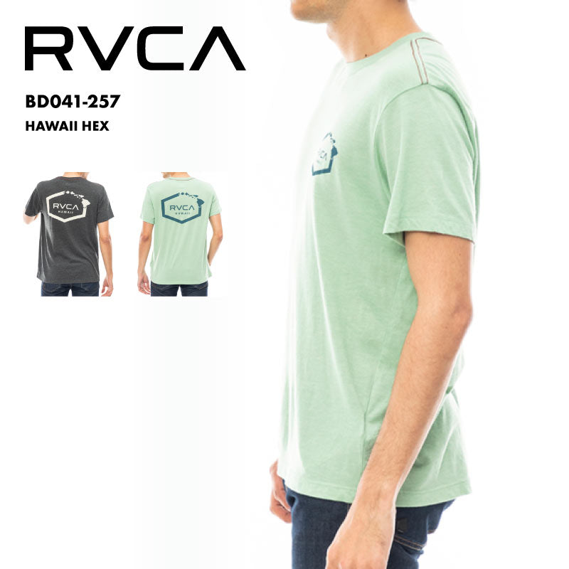 RVCA/ルーカ メンズ 半袖 Tシャツ HAWAII HEX 2023 SUMMER BD041-257 トップス TEE カットソー 春夏 半そで ブランド おしゃれ ギフト プレゼント 男性用【メール便発送 24SS-05】