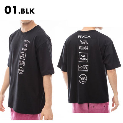 RVCA/ルーカ メンズ Tシャツ ALL LOGO 2024 SUMMER BE04A-236 半袖 夏服 トップス プリント おしゃれ ブランド バックプリント トラベル カジュアル 男性用【メール便発送 24SS-09】