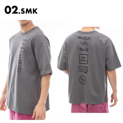 RVCA/ルーカ メンズ Tシャツ ALL LOGO 2024 SUMMER BE04A-236 半袖 夏服 トップス プリント おしゃれ ブランド バックプリント トラベル カジュアル 男性用【メール便発送 24SS-09】