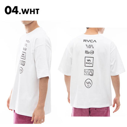 RVCA/ルーカ メンズ Tシャツ ALL LOGO 2024 SUMMER BE04A-236 半袖 夏服 トップス プリント おしゃれ ブランド バックプリント トラベル カジュアル 男性用【メール便発送 24SS-09】