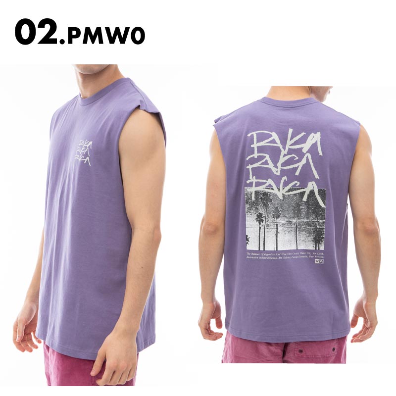 RVCA/ルーカ メンズ タンクトップ SCRAWLS TANKTOP 2024 SUMMER BE04A-357 ノースリーブ 袖なし トップス 夏服 バックプリント おしゃれ ブランド カジュアル ファッション 男性用【メール便発送 24SS-09】