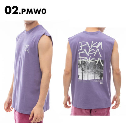 RVCA/ルーカ メンズ タンクトップ SCRAWLS TANKTOP 2024 SUMMER BE04A-357 ノースリーブ 袖なし トップス 夏服 バックプリント おしゃれ ブランド カジュアル ファッション 男性用【メール便発送 24SS-09】