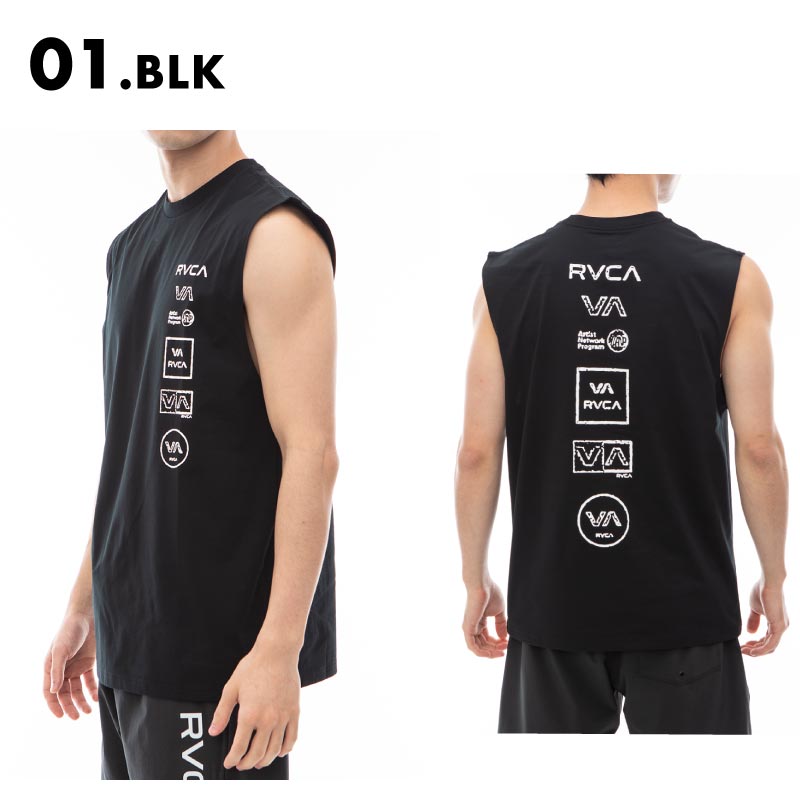 RVCA/ルーカ メンズ ラッシュガードタンクトップ ALL LOGO SURF TANK 2024 SUMMER BE04A-864 男性用【メール便発送 24SS-11】